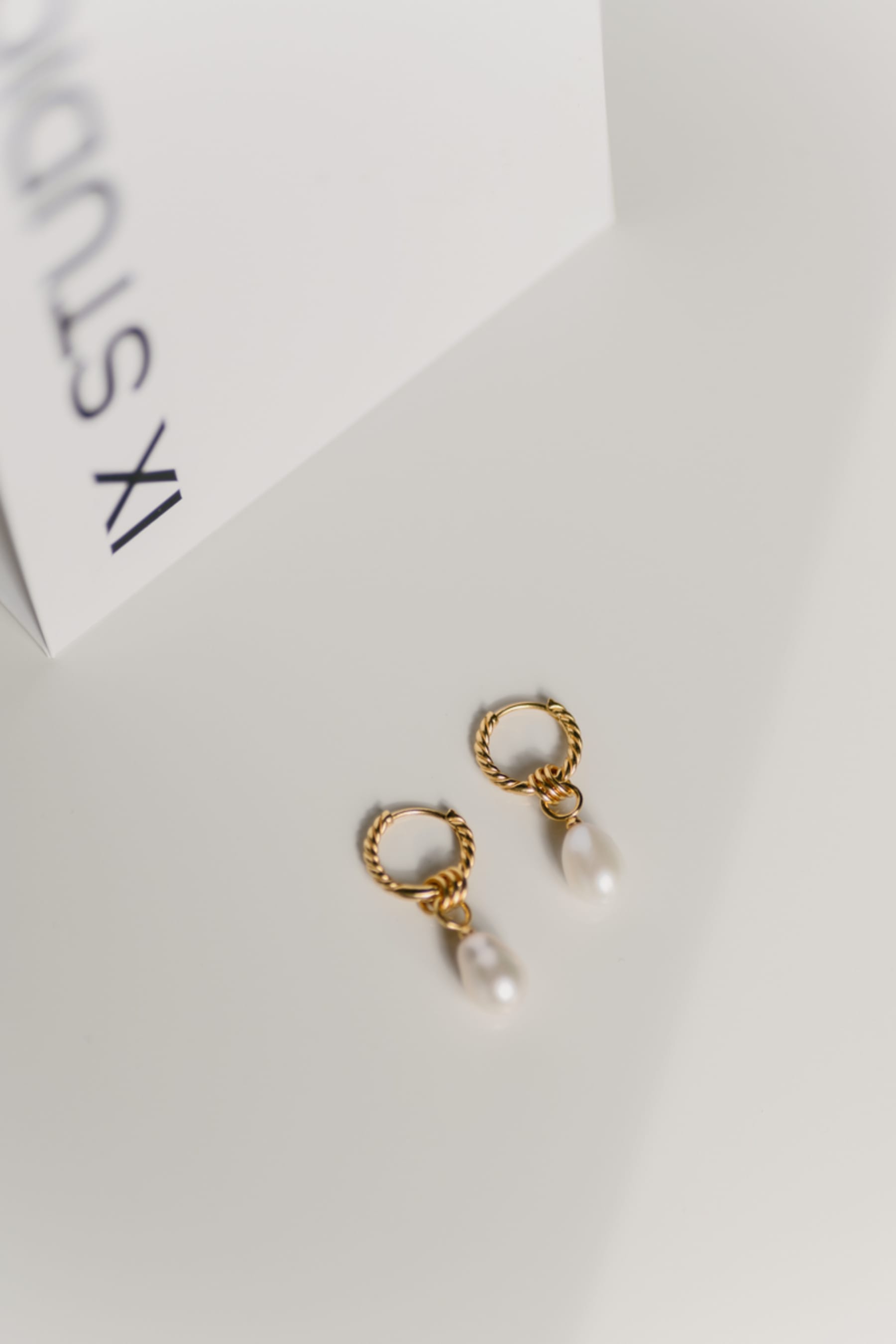 Ocean Pearl hoop - forgyldt